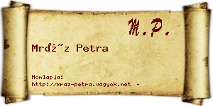 Mráz Petra névjegykártya